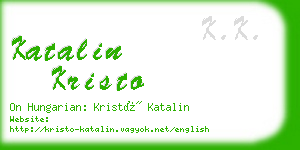 katalin kristo business card