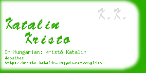 katalin kristo business card